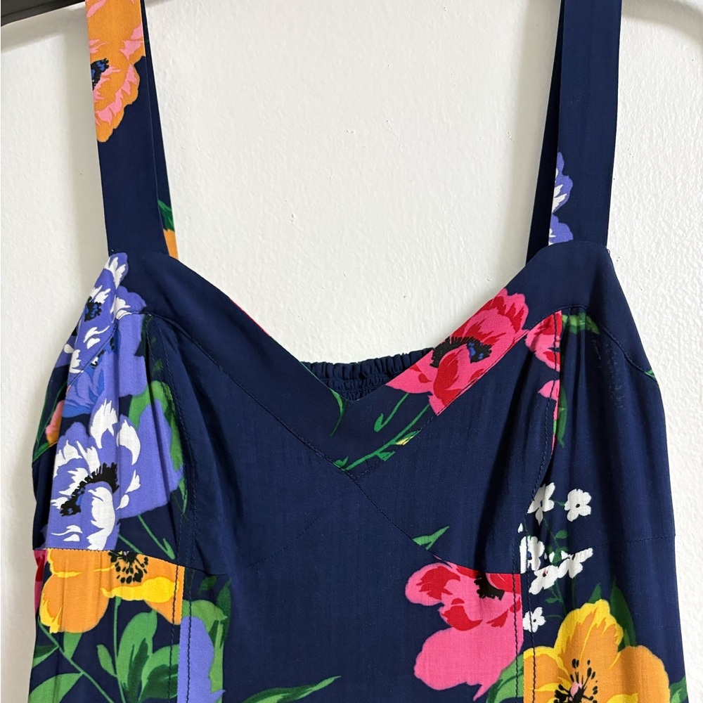 NWOT Maeve Anthropologie Vivienne Maxi Floral Handkerchief Dress blue Size 8 - Picture 5 of 16